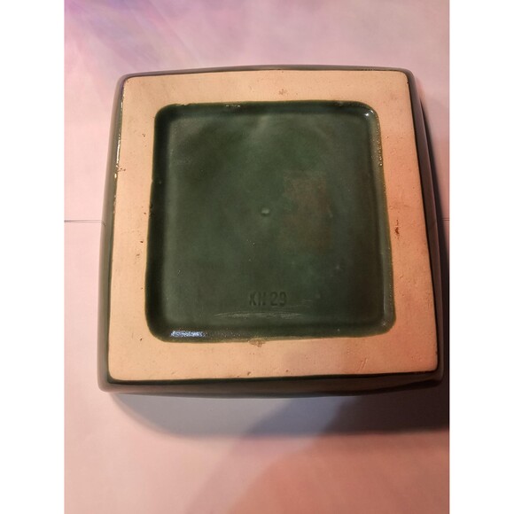 Vintage Collectible Green Ceramic Plate | Unique Classic Gift, Rare - Picture 2 of 4